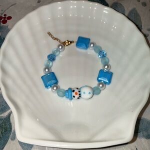 Festive Snowman Beaded Bracelet